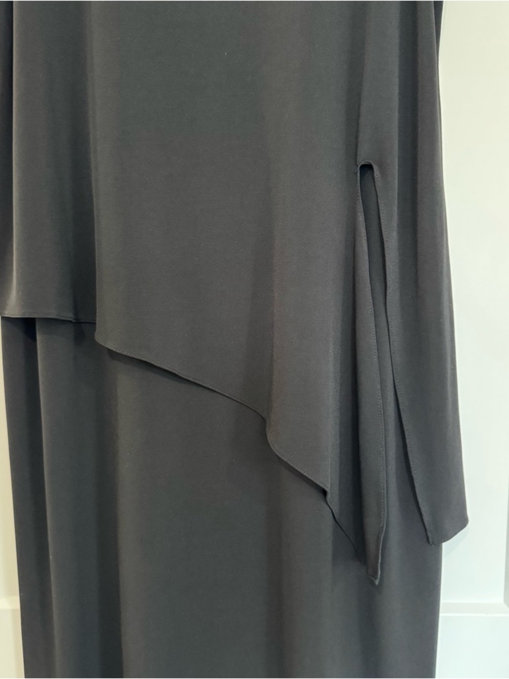 🖤 TRIBAL Black Draped Midi Dress | Size Large | Effortless Chic 🖤 - Picture 6 of 10